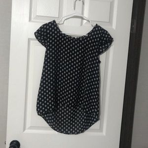 Black and white blouse